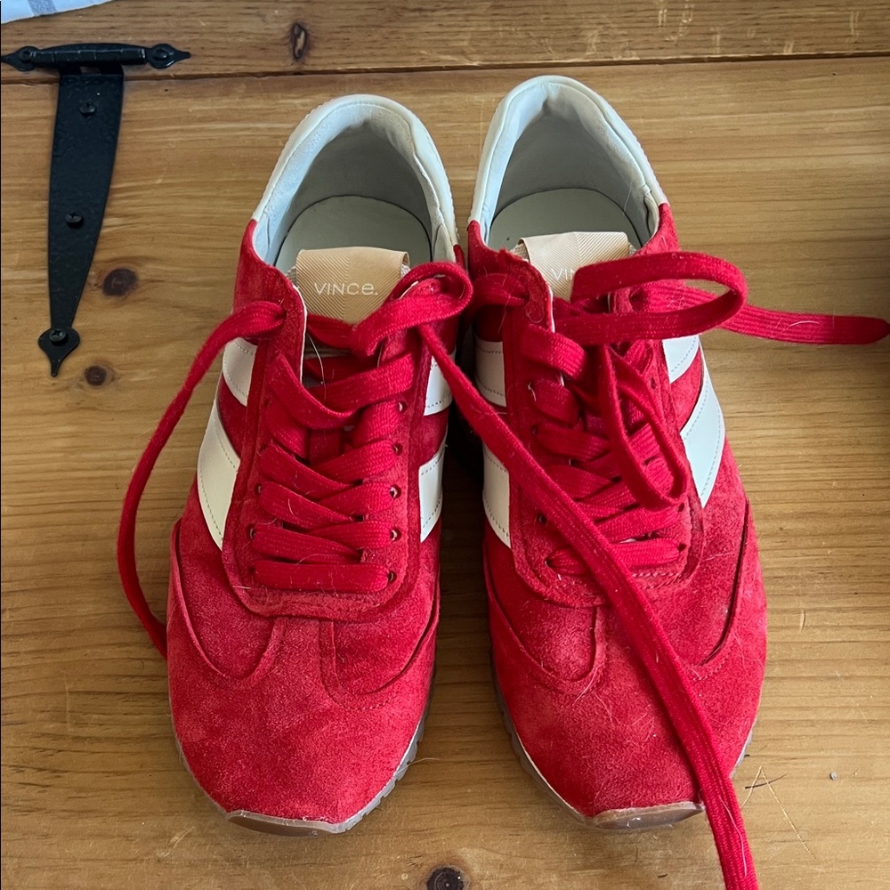 Vince Red and White Women's Sneakers